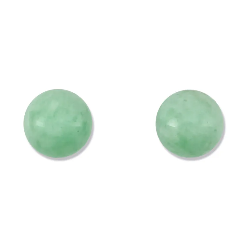 10mm Jadeite Stud Earrings