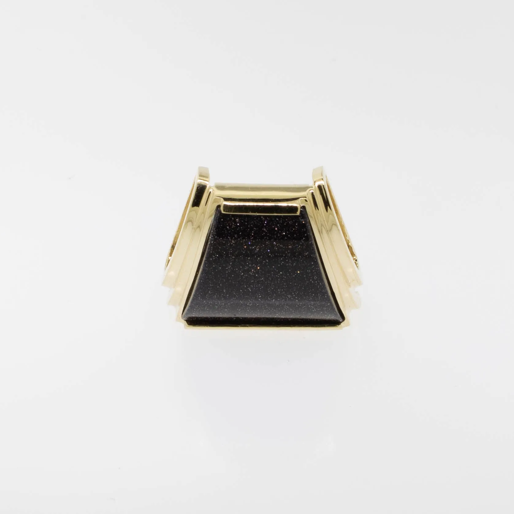 14K Yellow Gold Goldstone Slide/Pendant by Siffari from our Estate Collection