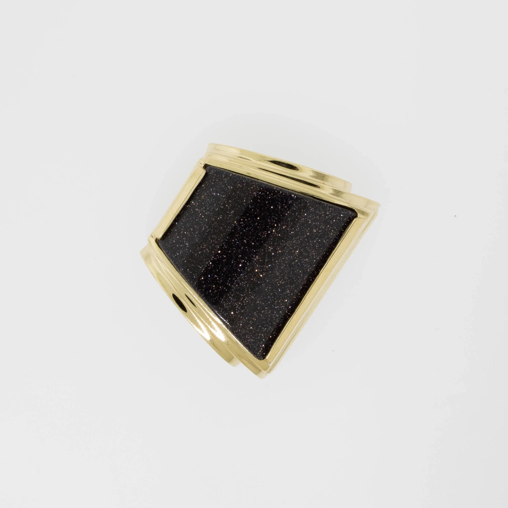 14K Yellow Gold Goldstone Slide/Pendant by Siffari from our Estate Collection
