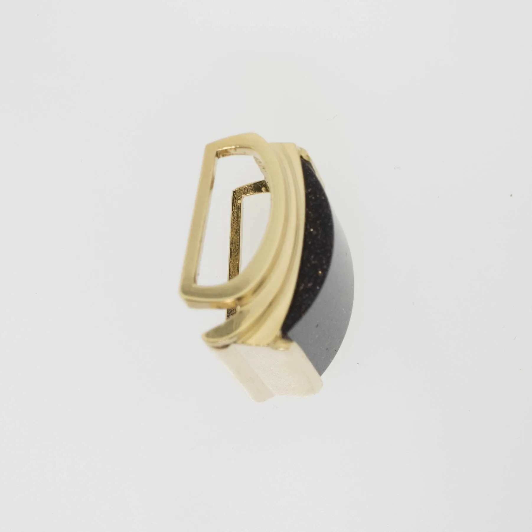 14K Yellow Gold Goldstone Slide/Pendant by Siffari from our Estate Collection