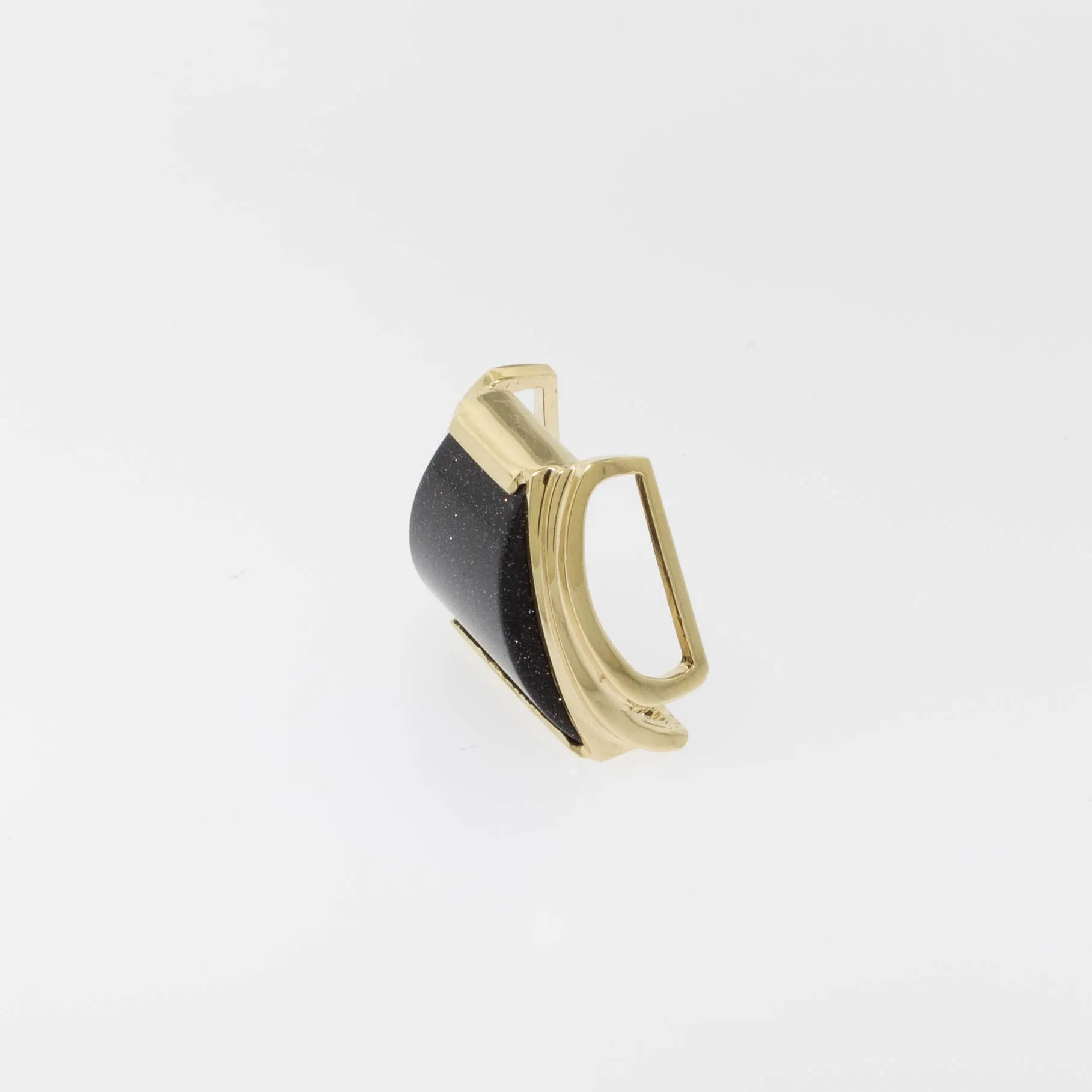 14K Yellow Gold Goldstone Slide/Pendant by Siffari from our Estate Collection