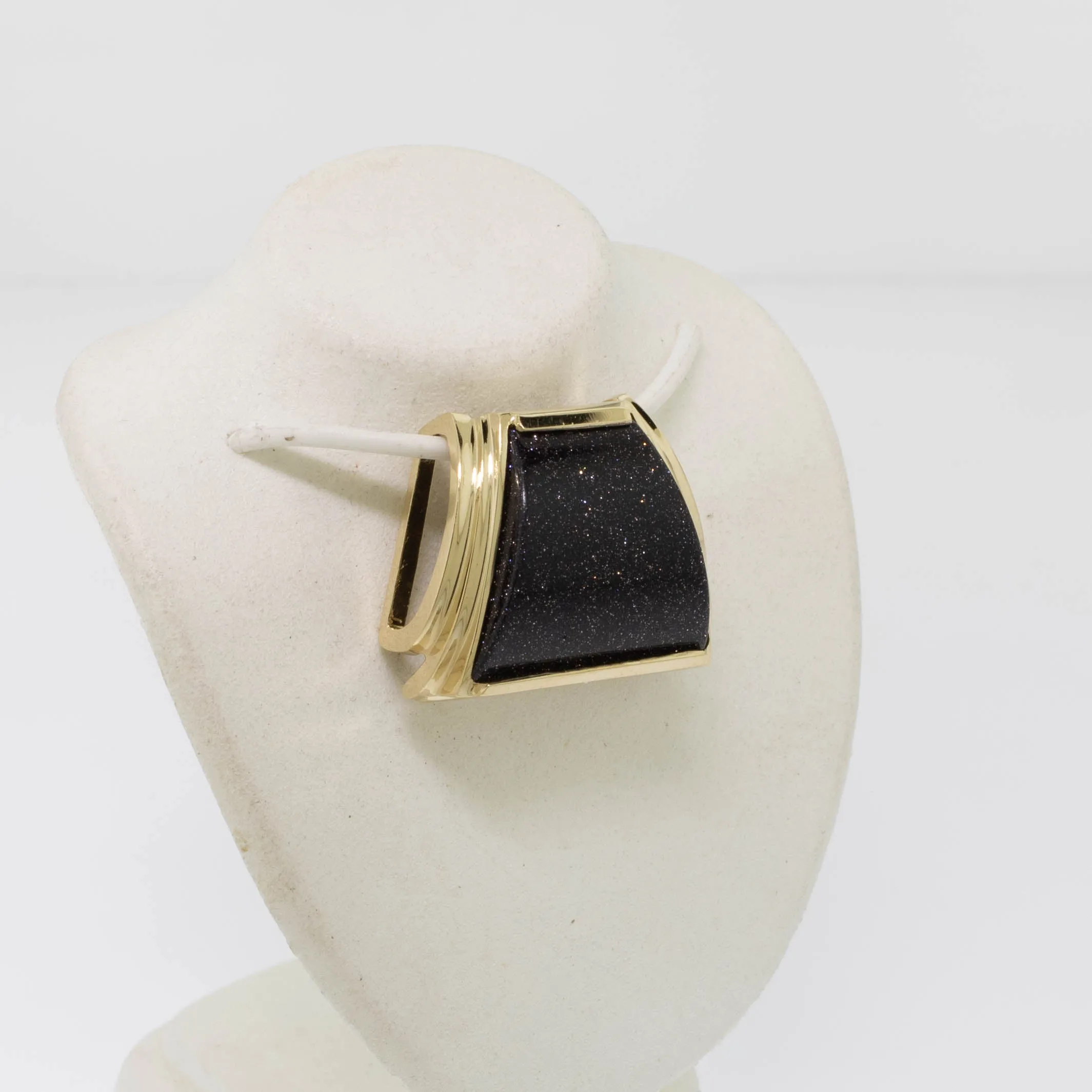 14K Yellow Gold Goldstone Slide/Pendant by Siffari from our Estate Collection
