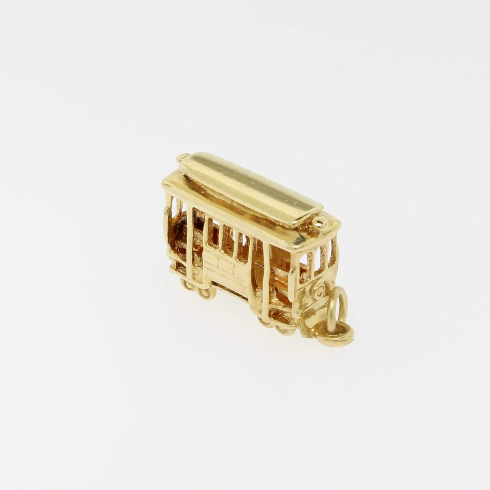 14K Yellow Gold Streetcar Pendant (Estate Jewelry)