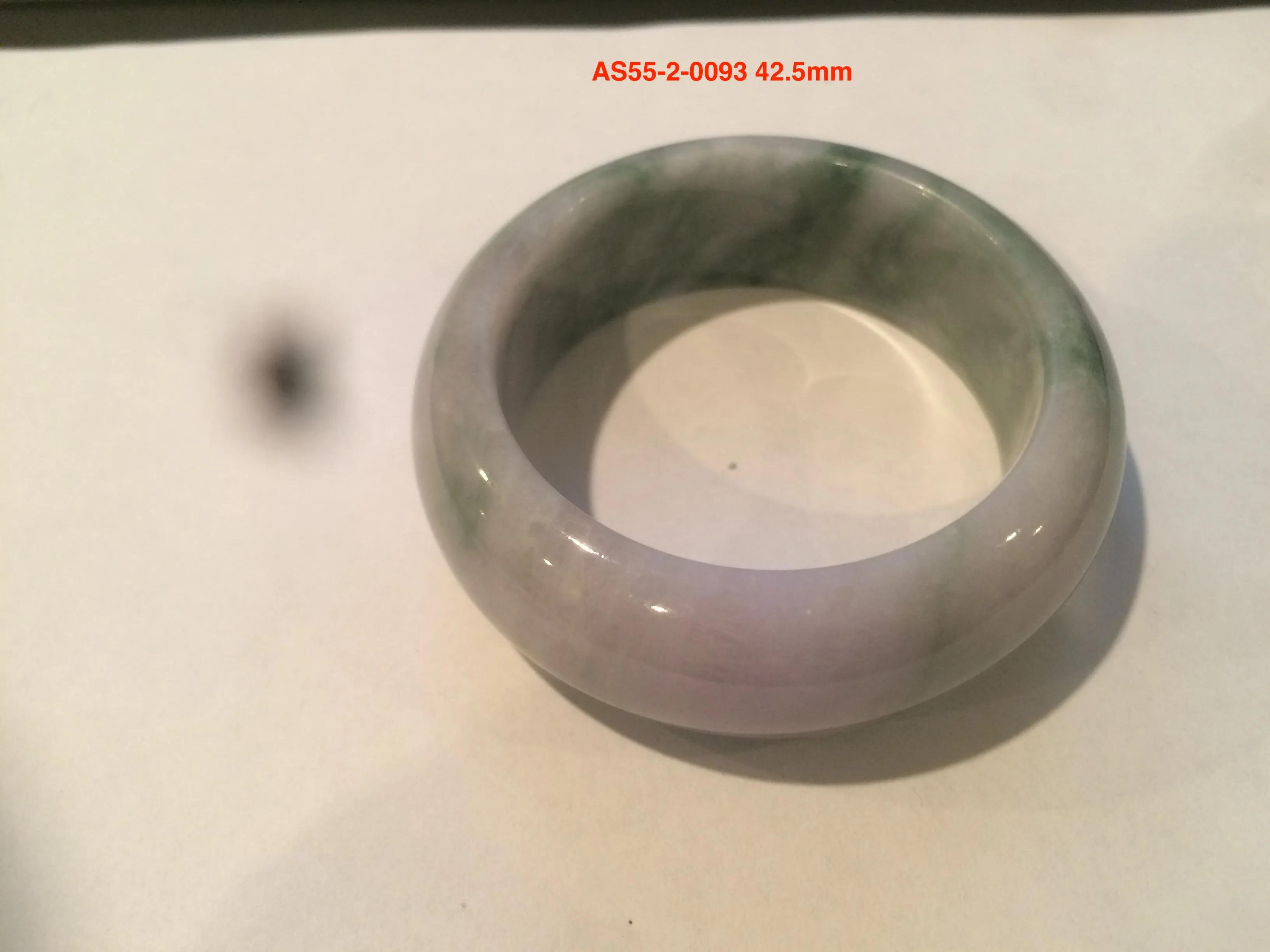 47mm Type A 100% Natural light green/white Jadeite Jade kids AS55-0094