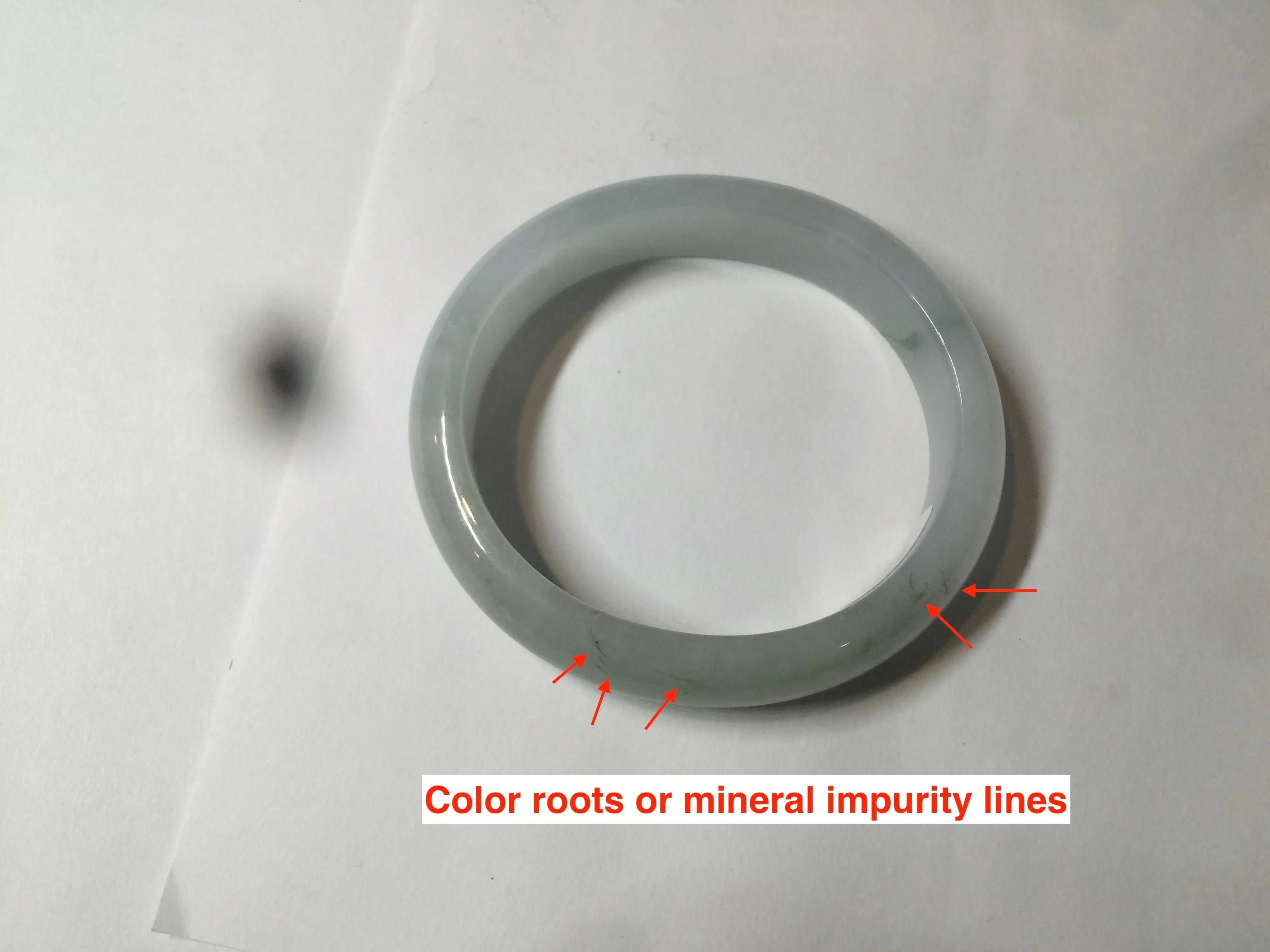 49mm Certified Type A 100% Natural light green white oval Jadeite Jade bangle AX56-0365