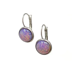 BENTON silver opal drop earrings