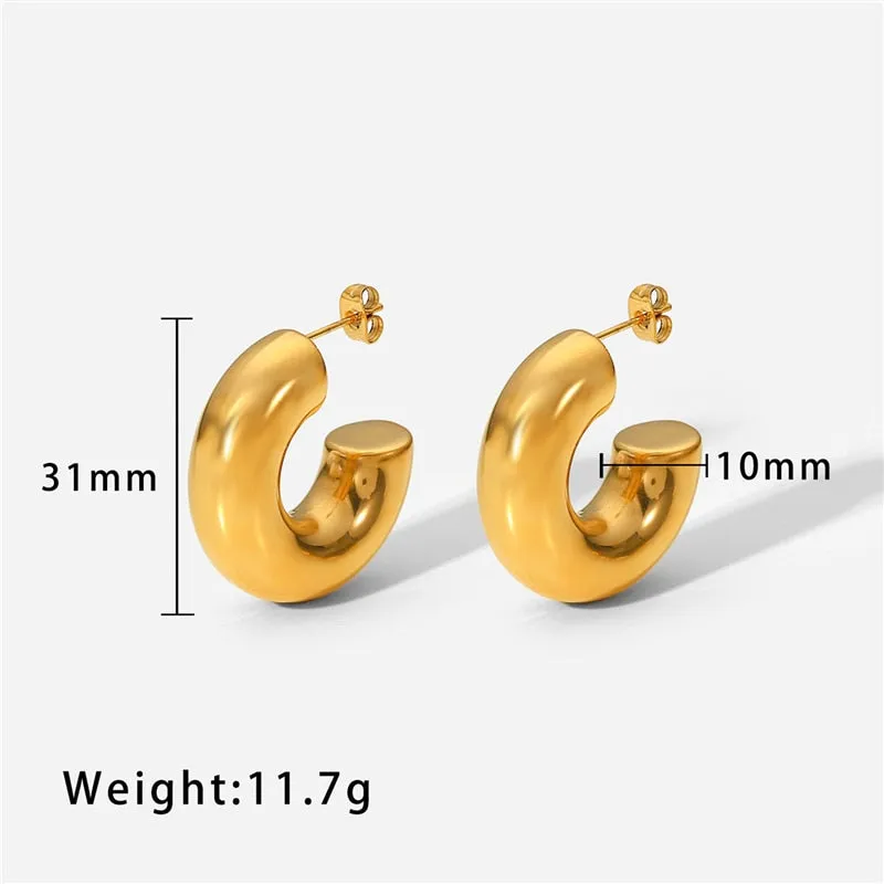 Chunky Metal Earring Set