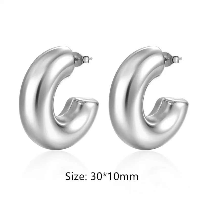 Chunky Metal Earring Set
