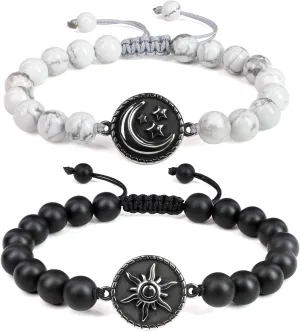 COAI Sun and Moon Couples Bracelets, Yin Yang Bracelets for Couples