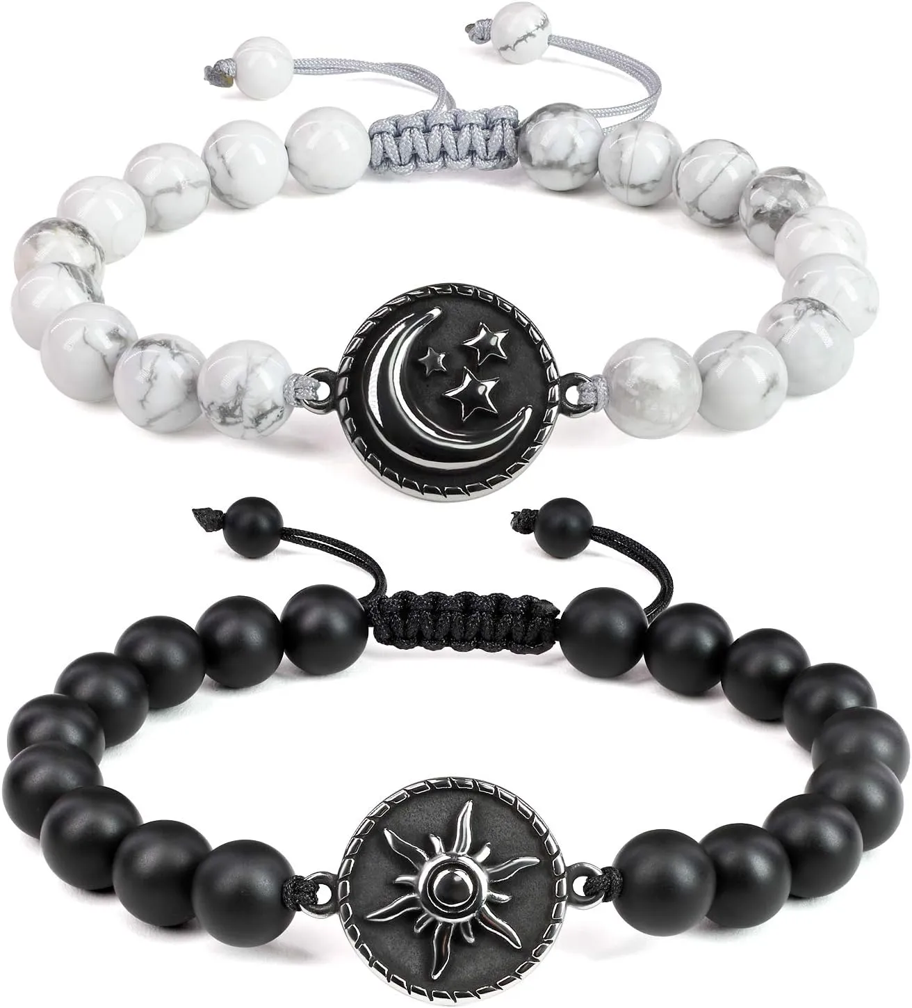 COAI Sun and Moon Couples Bracelets, Yin Yang Bracelets for Couples