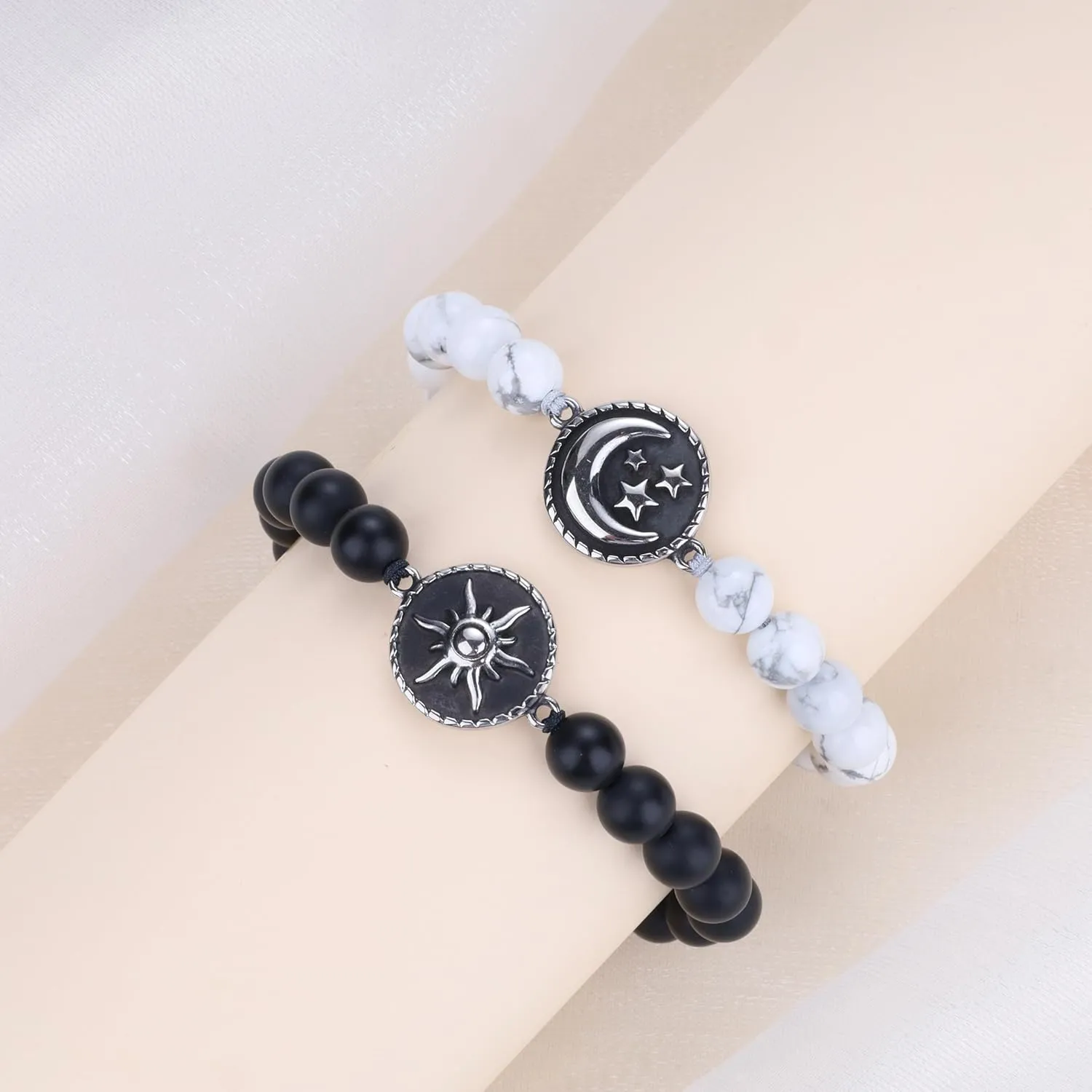 COAI Sun and Moon Couples Bracelets, Yin Yang Bracelets for Couples