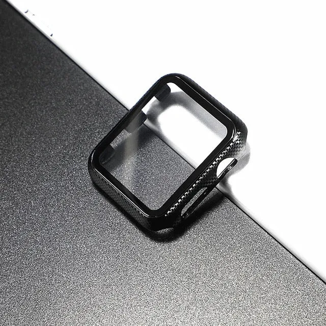 cover For Apple Watch case 44mm 40mm iWatch 42mm 38mm bumper Tempered Glass 44 42 38 42 mm for apple watch series 4 3 5 SE 6
