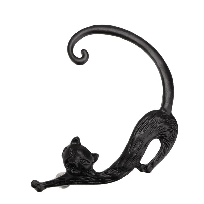 Gothic Punk Cat Bite Ear Cuff Wrap Clip Earring