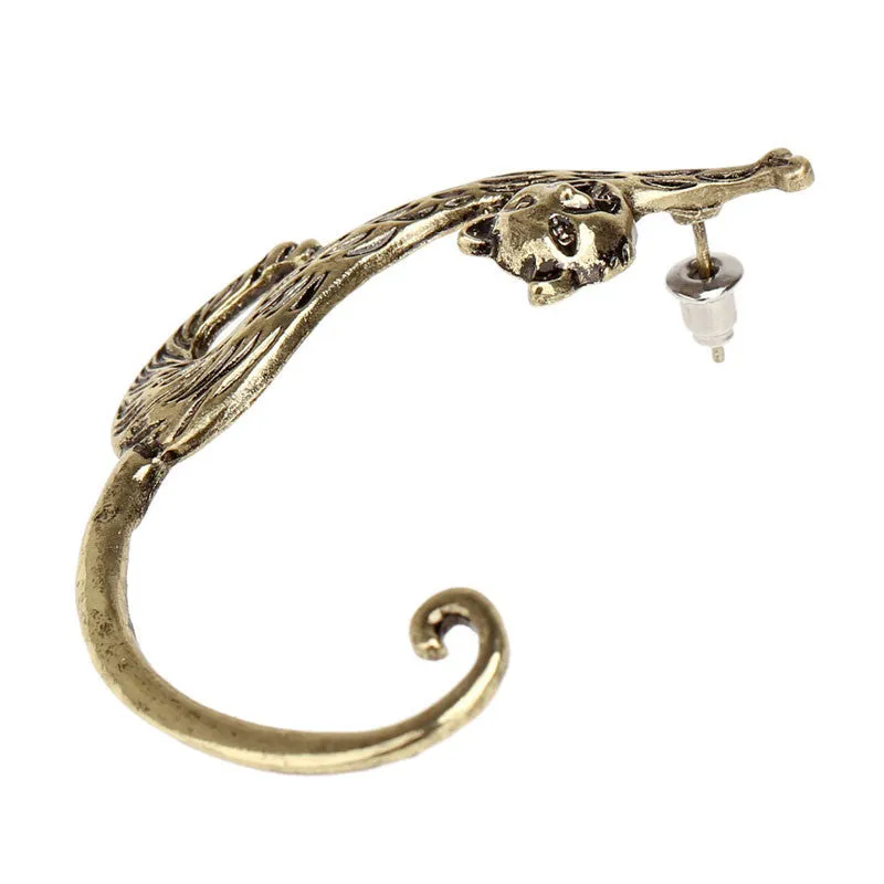 Gothic Punk Cat Bite Ear Cuff Wrap Clip Earring