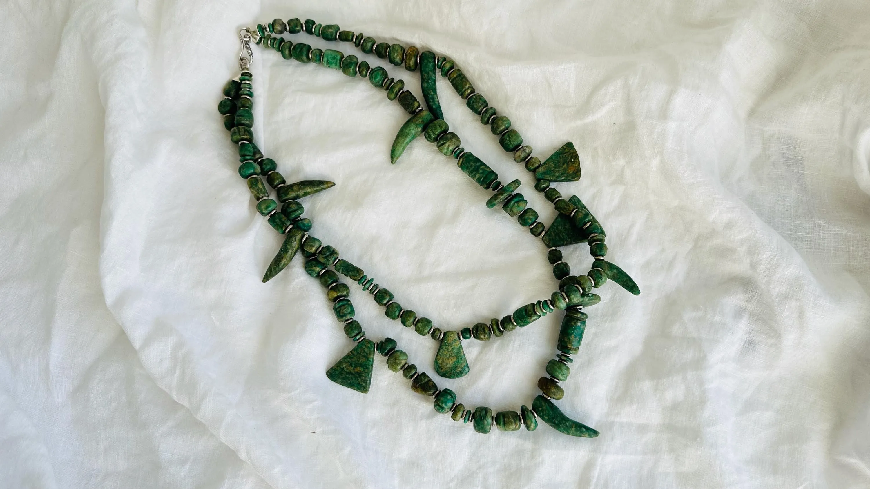Guatemalita Necklace | Mayan Jade Reproduction Jewelry | Handmade Guatemalan Artisan Accessory