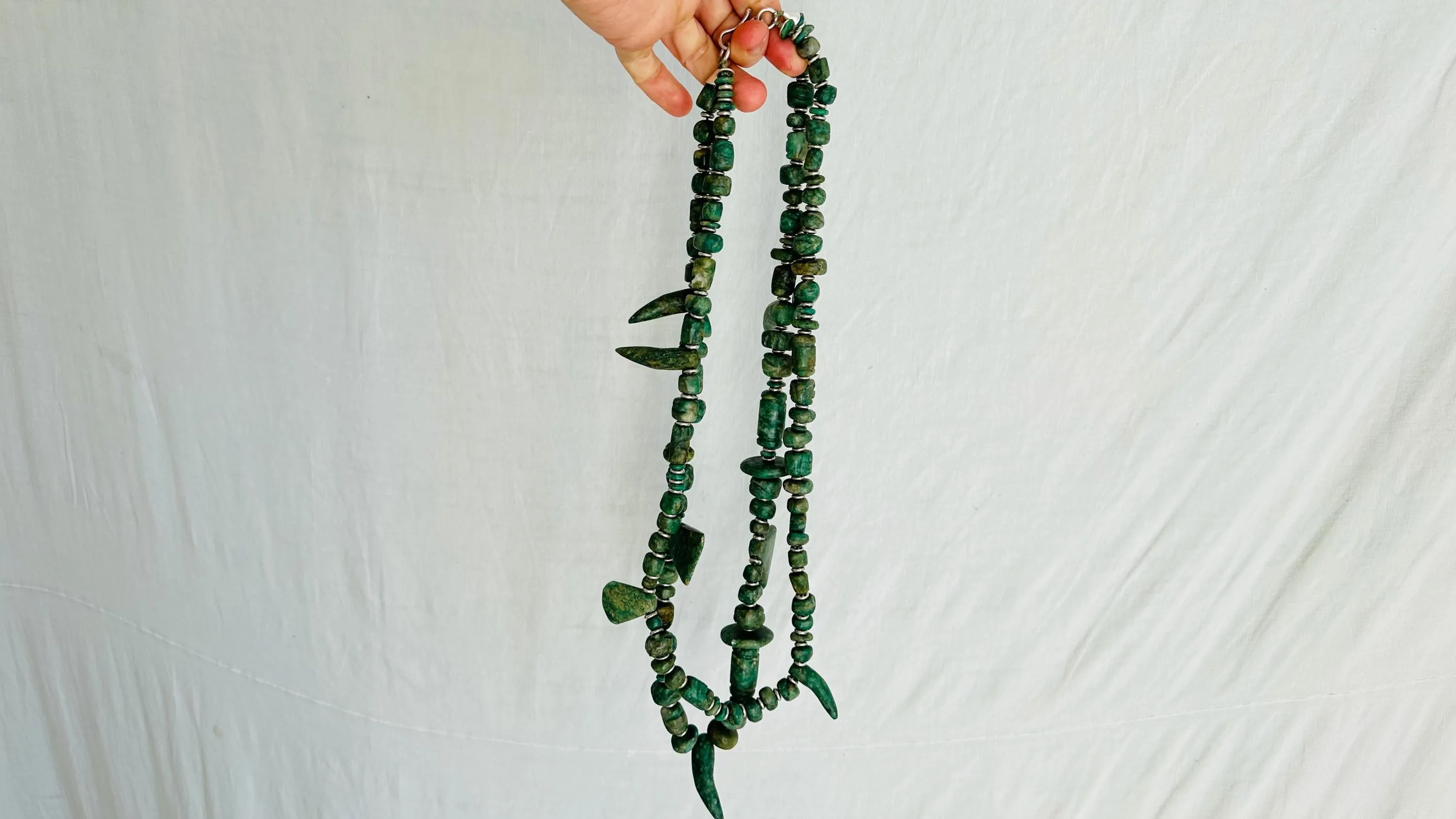 Guatemalita Necklace | Mayan Jade Reproduction Jewelry | Handmade Guatemalan Artisan Accessory