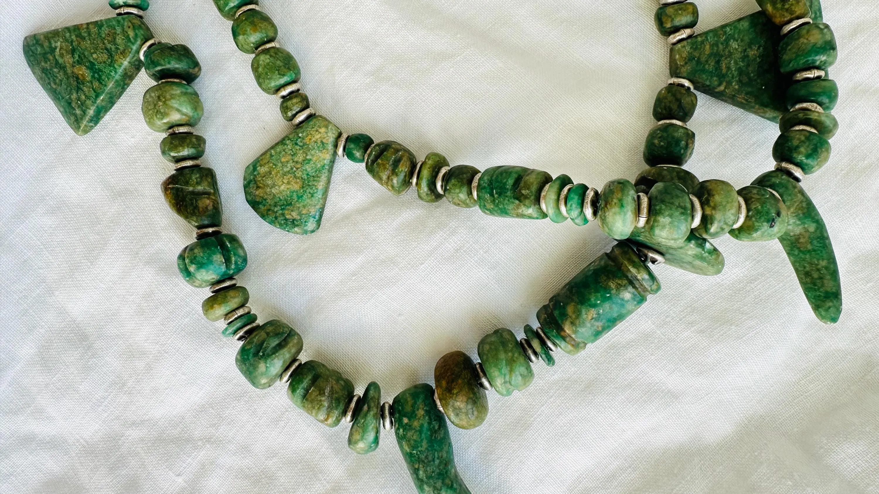 Guatemalita Necklace | Mayan Jade Reproduction Jewelry | Handmade Guatemalan Artisan Accessory