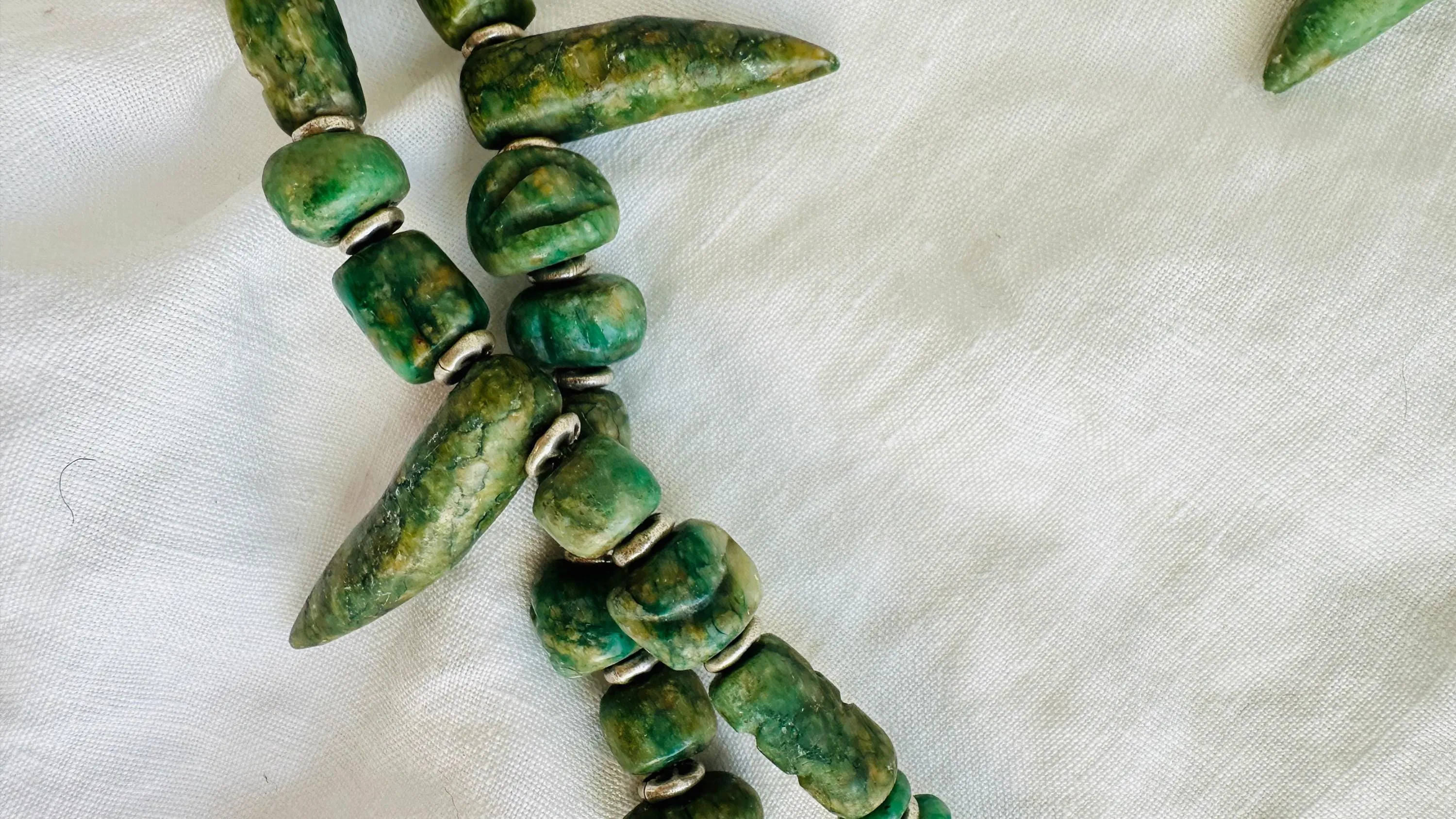Guatemalita Necklace | Mayan Jade Reproduction Jewelry | Handmade Guatemalan Artisan Accessory