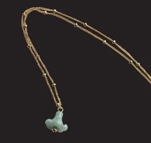 Jade Pua Drop Satellite Necklace