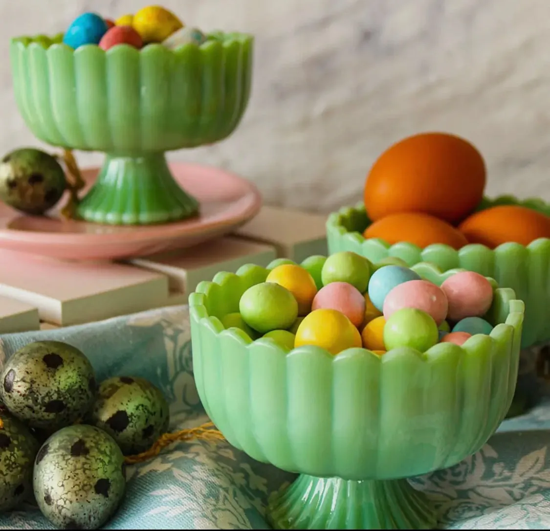 Jadeite Glass Sundae Dish