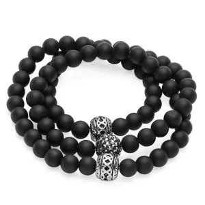 Ladies Lava Black Bead Chakra Bracelet