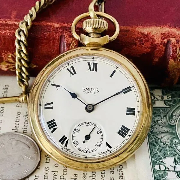 Luxury Pocket Watch Good Condition Smith 51mm Men's Women's Vintage Analog Manual Winding Gentleman's Country UK Overhauled Rare
