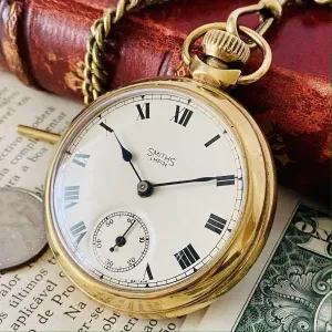 Luxury Pocket Watch Good Condition Smith 51mm Men's Women's Vintage Analog Manual Winding Gentleman's Country UK Overhauled Rare