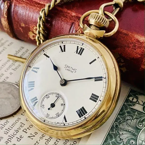 Luxury Pocket Watch Good Condition Smith 51mm Men's Women's Vintage Analog Manual Winding Gentleman's Country UK Overhauled Rare
