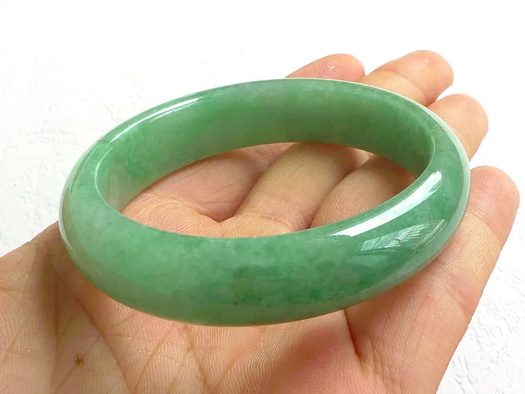 Natural Jade Bangle Jadeite Bangle Internal Diameter 51X46mm BER780