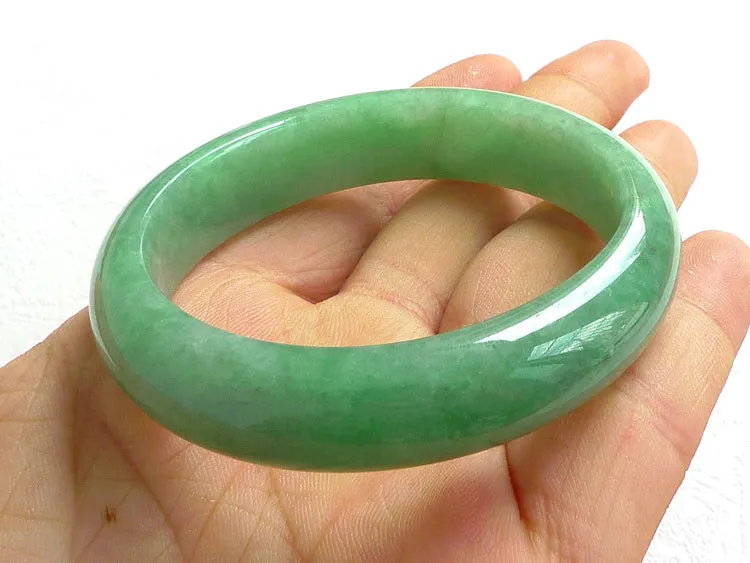 Natural Jade Bangle Jadeite Bangle Internal Diameter 51X46mm BER780