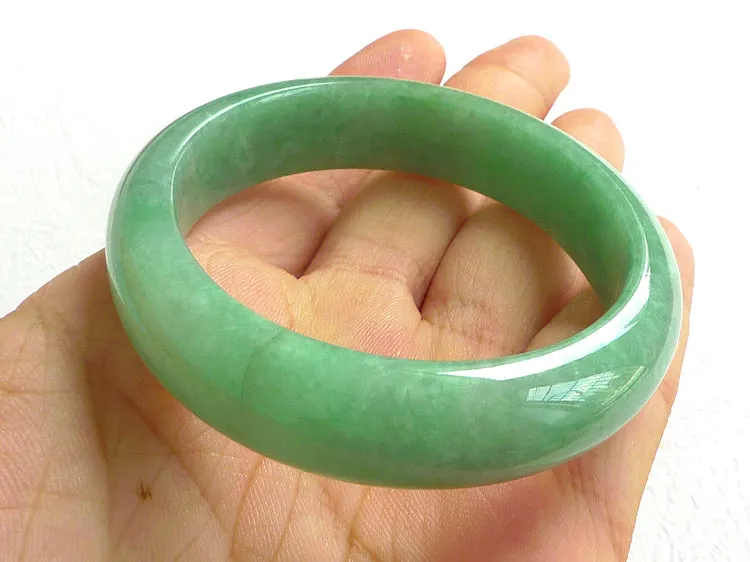 Natural Jade Bangle Jadeite Bangle Internal Diameter 51X46mm BER780