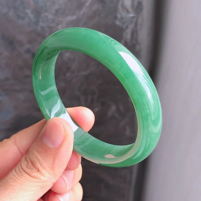 Natural Jade Bangle Jadeite Bangle Internal Diameter 53.2mm NBE090