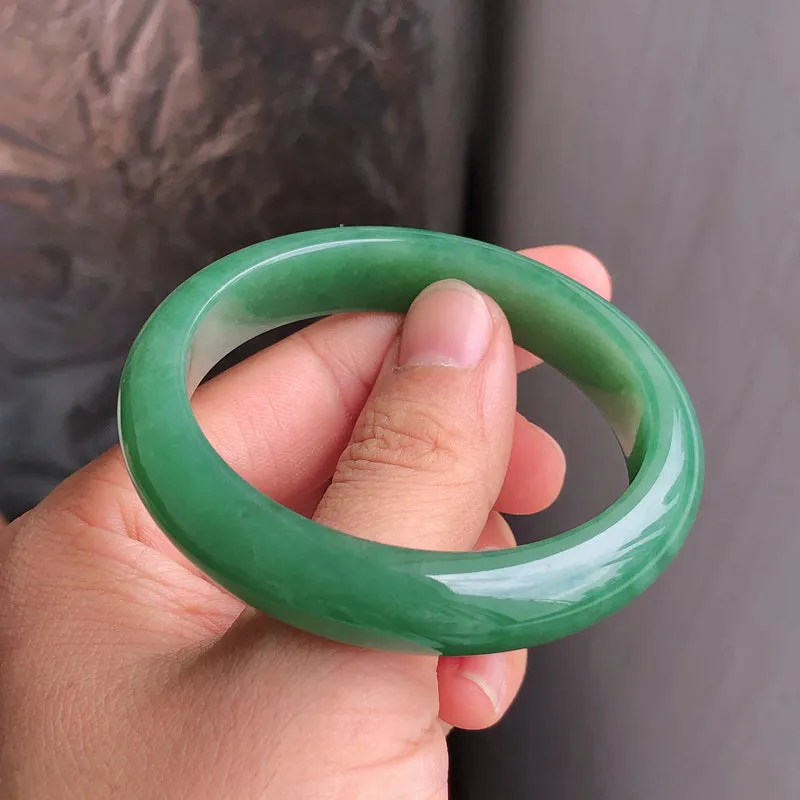 Natural Jade Bangle Jadeite Bangle Internal Diameter 53.2mm NBE090