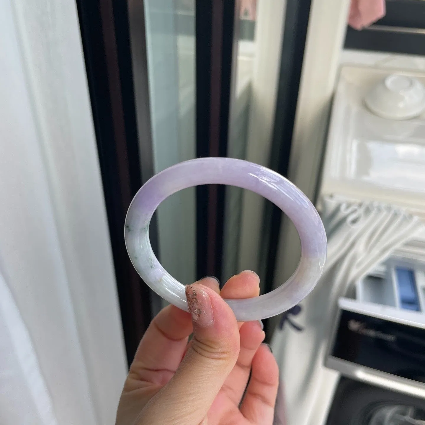 Natural Jade Bangle Jadeite Bangle Internal Diameter 53.5mm BER471