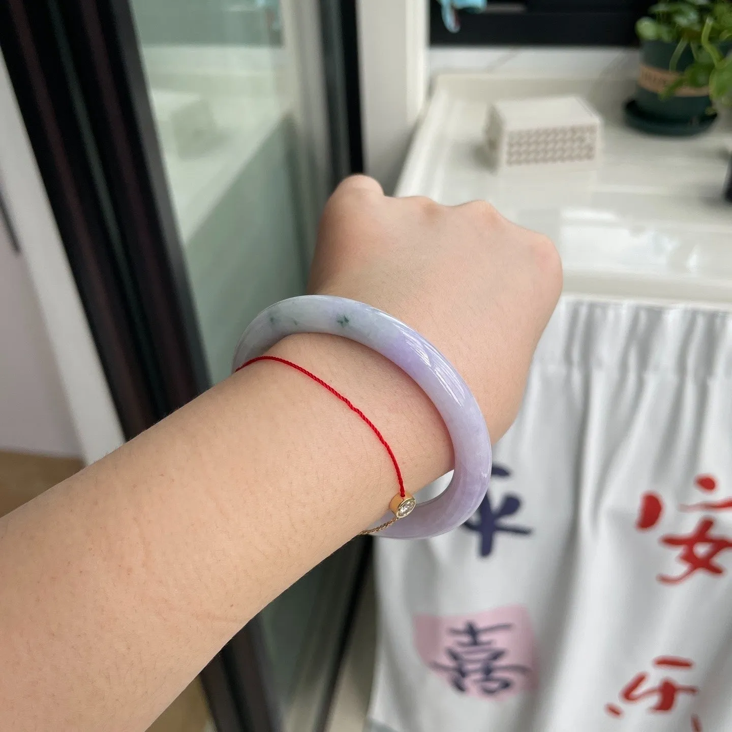 Natural Jade Bangle Jadeite Bangle Internal Diameter 53.5mm BER471
