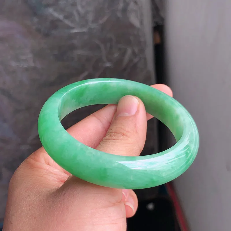 Natural Jade Bangle Jadeite Bangle Internal Diameter 55mm NBE078