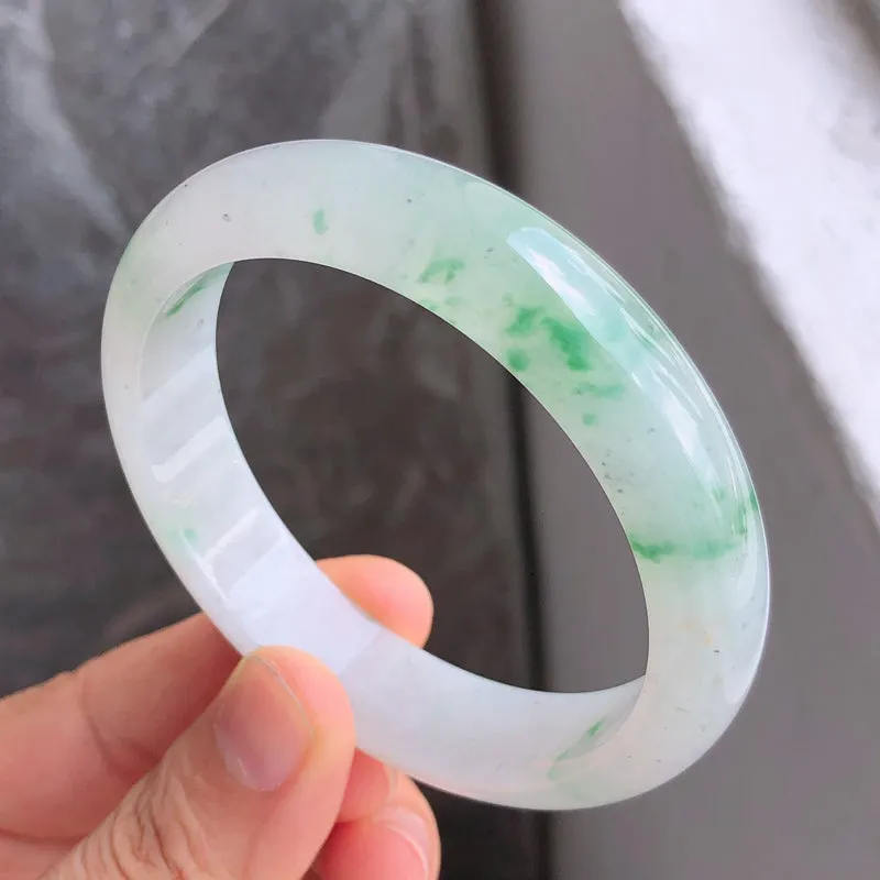 Natural Jade Bangle Jadeite Bangle Internal Diameter 56.8mm NBE072