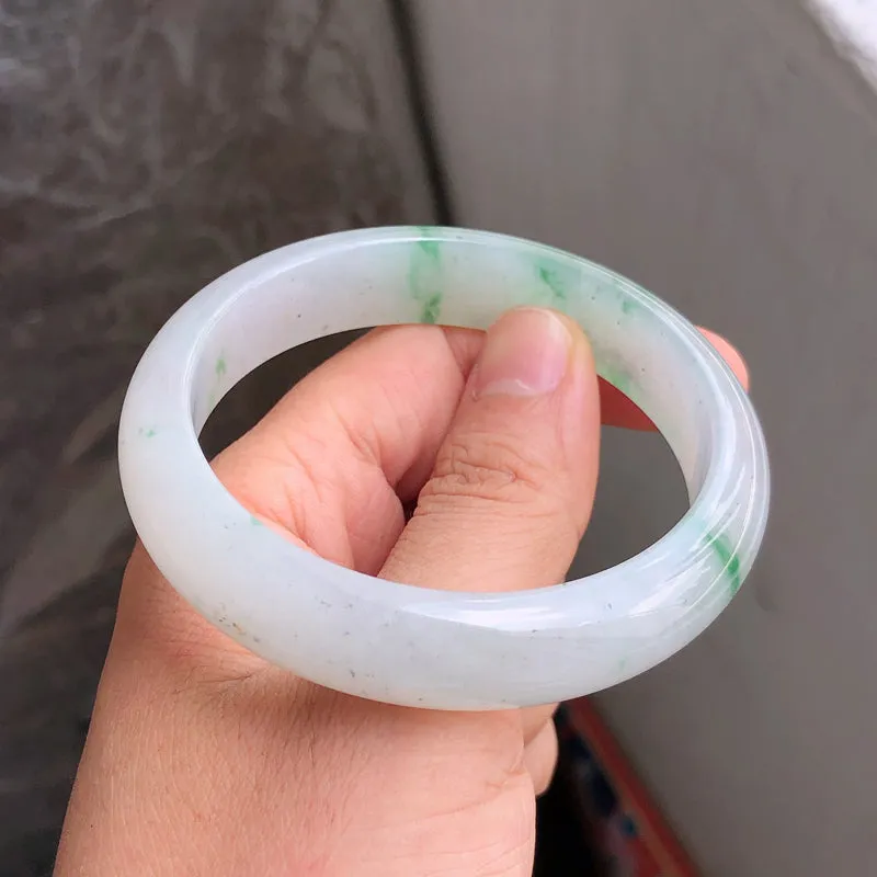 Natural Jade Bangle Jadeite Bangle Internal Diameter 56.8mm NBE072