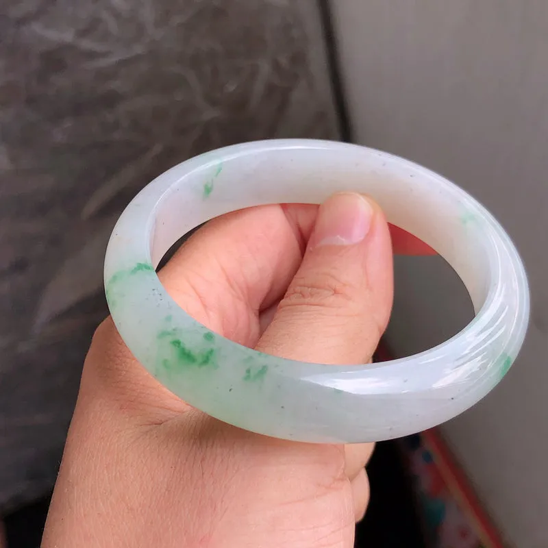 Natural Jade Bangle Jadeite Bangle Internal Diameter 56.8mm NBE072