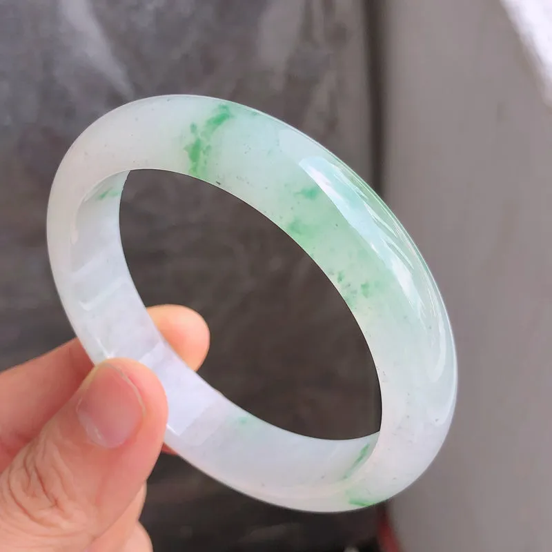 Natural Jade Bangle Jadeite Bangle Internal Diameter 56.8mm NBE072