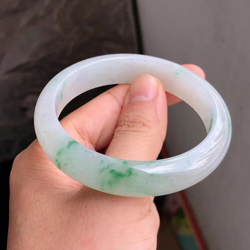 Natural Jade Bangle Jadeite Bangle Internal Diameter 56.8mm NBE072