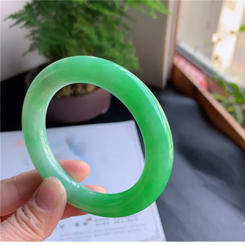 Natural Jade Bangle Jadeite Bangle Internal Diameter 58.0mm 00943