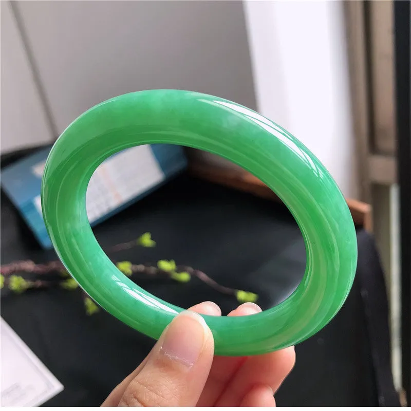 Natural Jade Bangle Jadeite Bangle Internal Diameter 58.2mm A4030709
