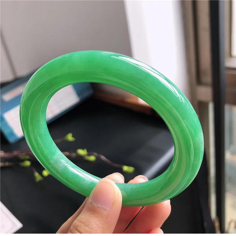 Natural Jade Bangle Jadeite Bangle Internal Diameter 58.2mm A4030709