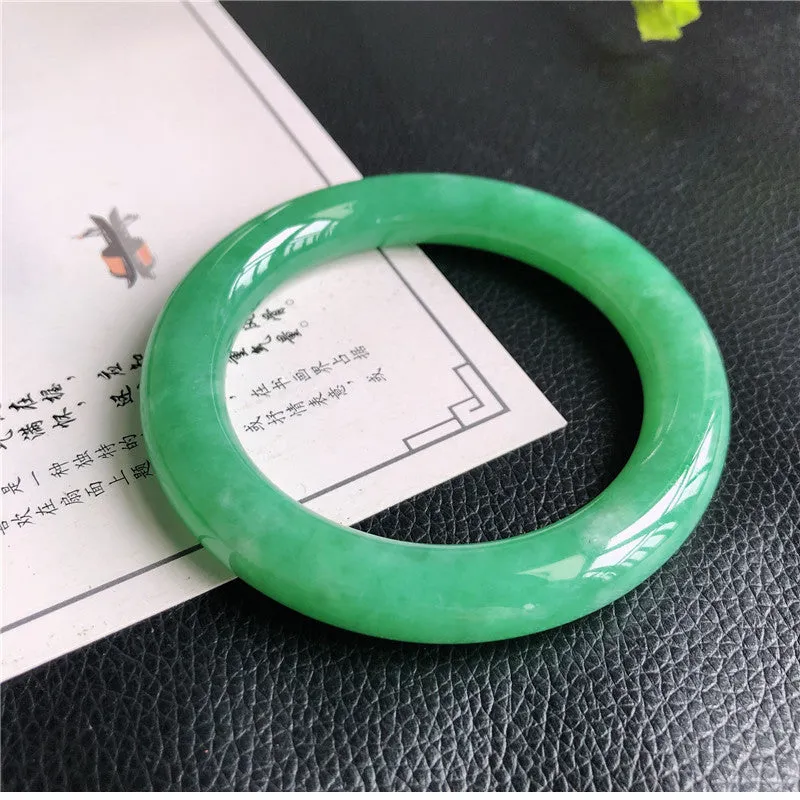 Natural Jade Bangle Jadeite Bangle Internal Diameter 58.2mm A4030709