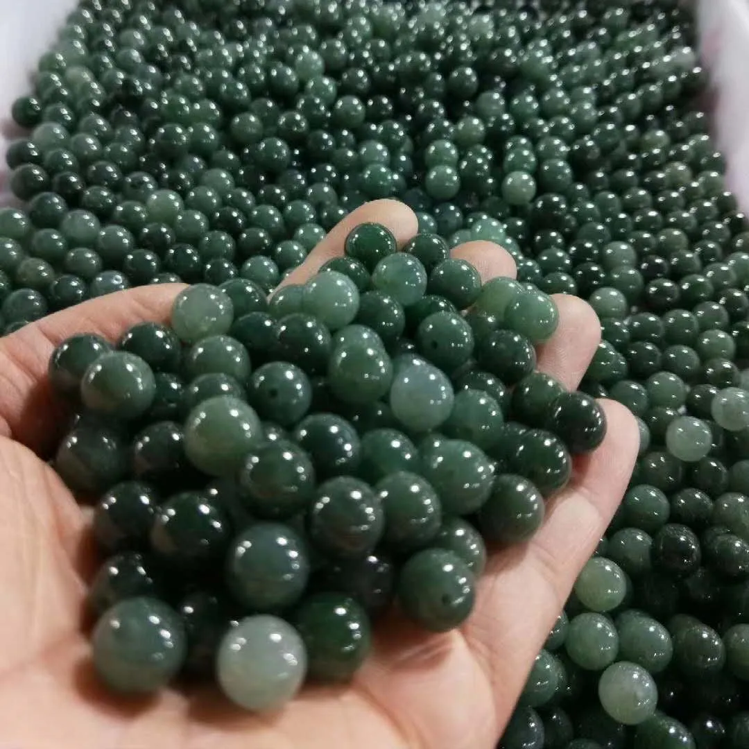 Natural Jade Beads Blue Green Jadeite Bead WBD111