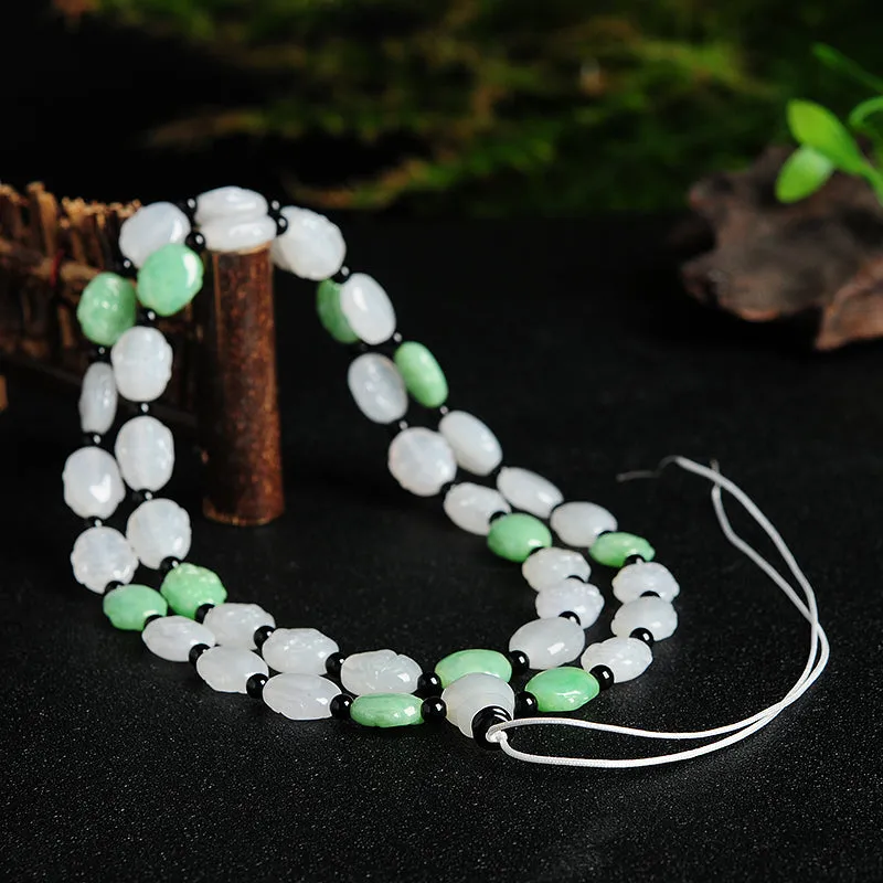 Natural Jade Bracelet Jadeite Arhat Bracelet BT34