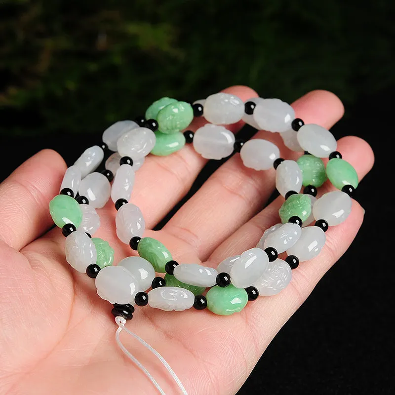 Natural Jade Bracelet Jadeite Arhat Bracelet BT34