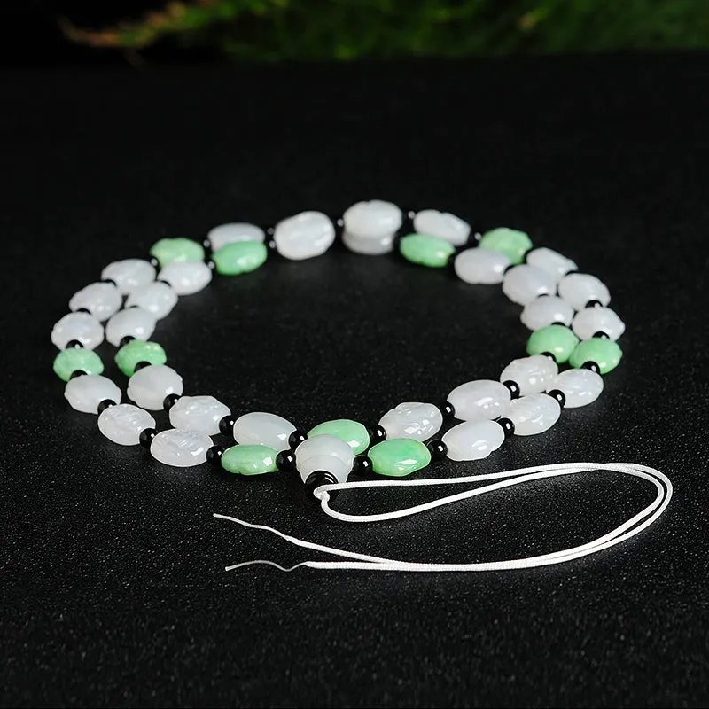 Natural Jade Bracelet Jadeite Arhat Bracelet BT34