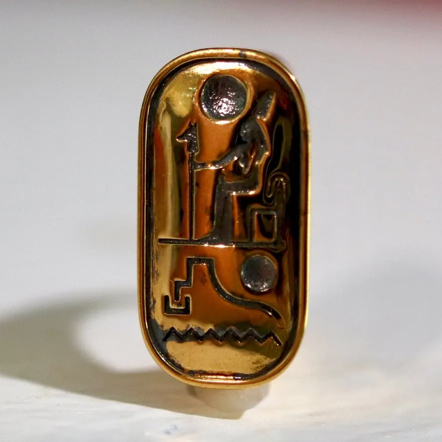 Ramses II Cartouche Ring - Gold-Plated